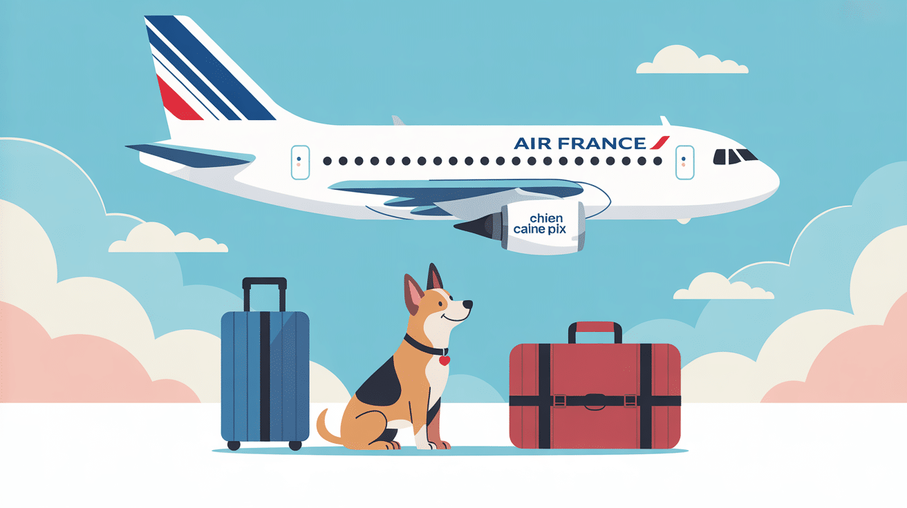 Image air france chien cabine prix avec chien et avion stylisés
