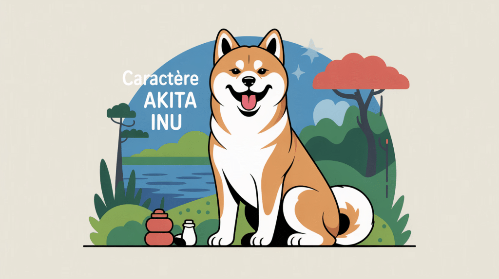 akita inu : caractère image centrale illustration temperament