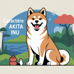 akita inu : caractère image centrale illustration temperament