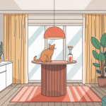 barre à chat salon moderne illustration