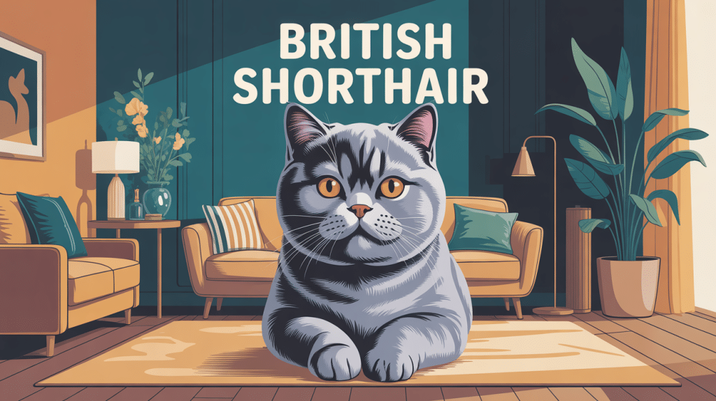 british short air chat peluche intérieur élégant