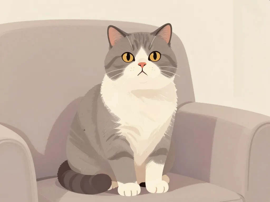 British Shorthair calme observant son environnement