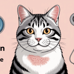 Chat bouton peau highlighted zone illustration