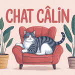 chat calin blotti avec humain dans fauteuil cosy