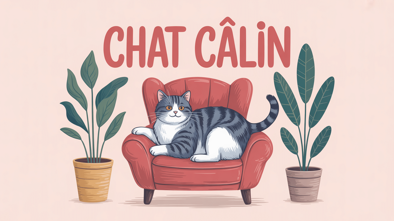 chat calin blotti avec humain dans fauteuil cosy