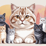 illustration de chat creme plusieurs races