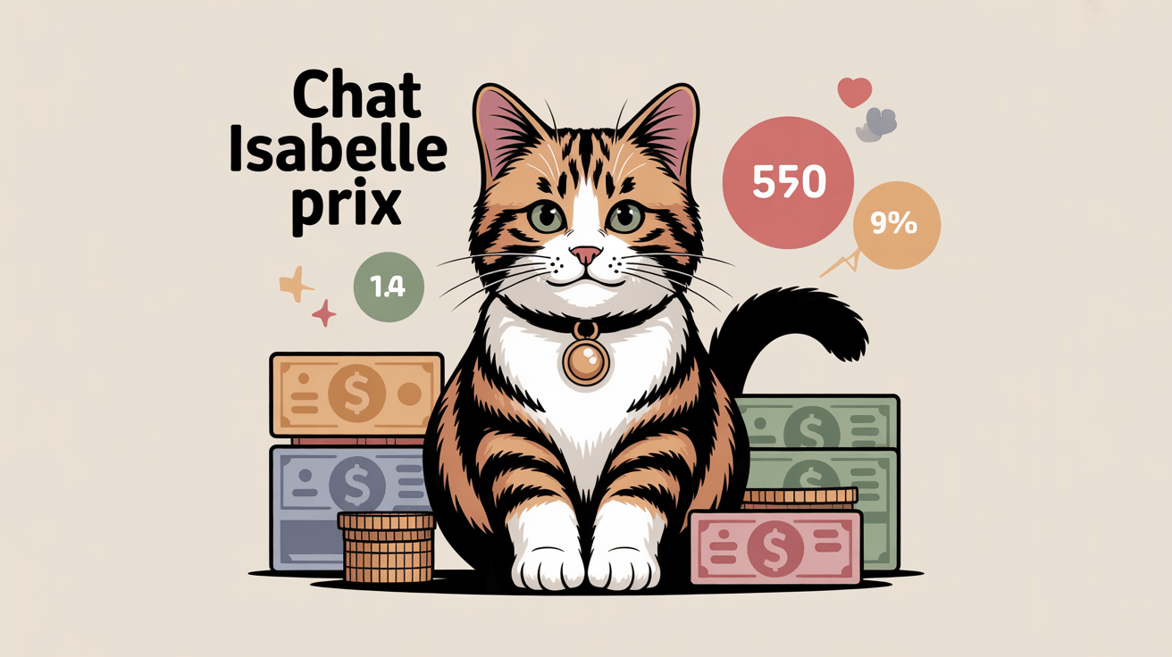 Chat isabelle prix chat tricolore et symboles financiers