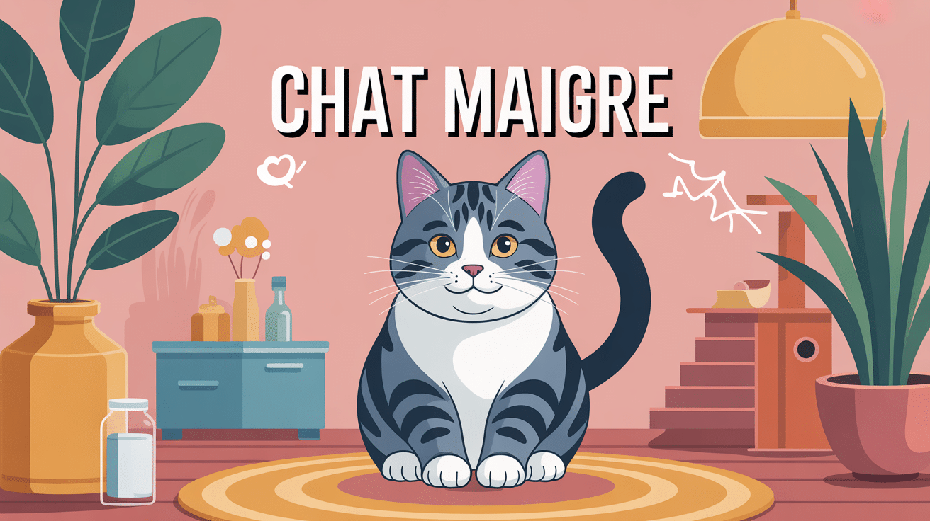 chat maigre illustration centrale vecteur