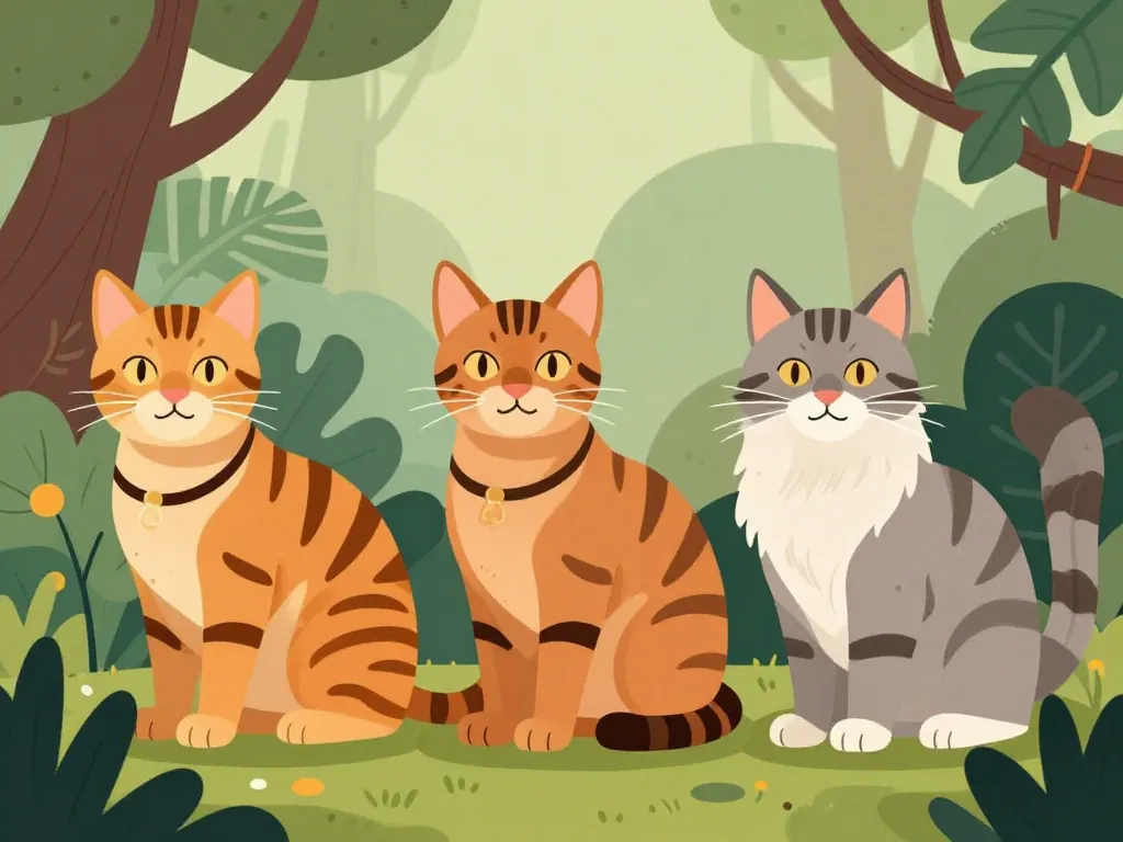 Races chat tiger physiques et pelages