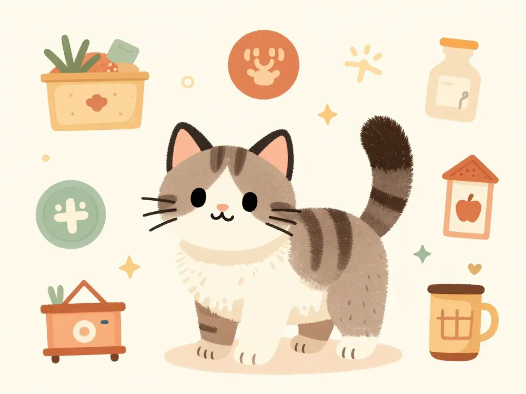 chaton bobtail illustration caractère et besoins clés