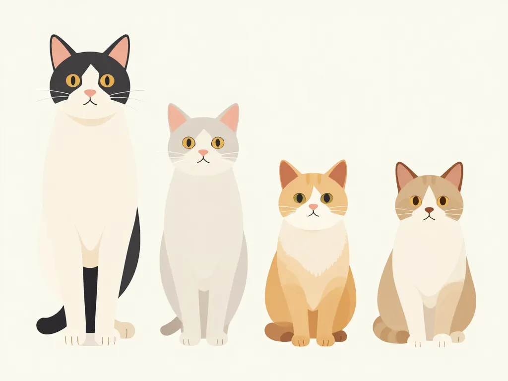 Comparaison anatomique chats avec petites pattes et autres races