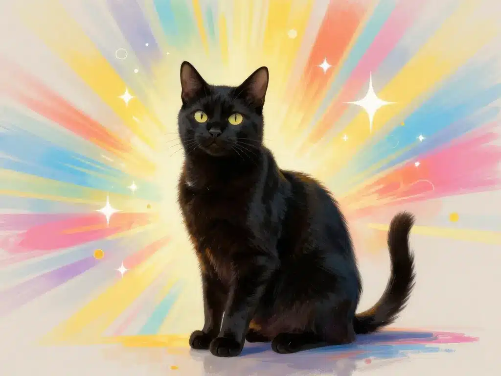 Chat noir rayonnant beauté et harmonie quotidienne
