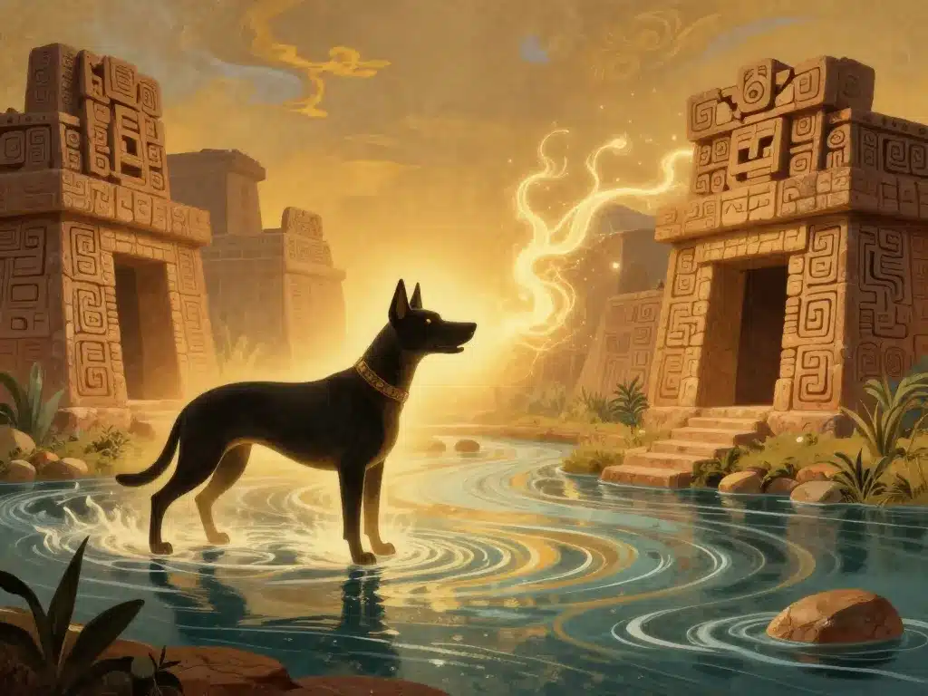chien mexicain Xoloitzcuintle guide spirituel légende aztèque