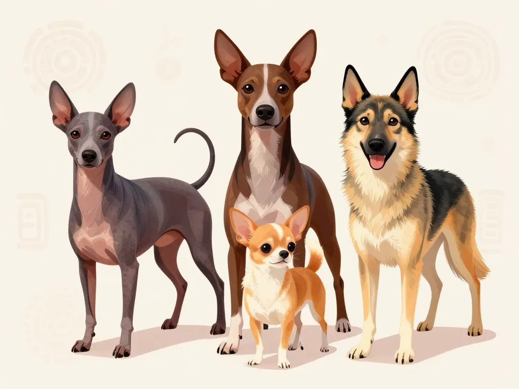 chien mexicain Xoloitzcuintle Chihuahua Calupoh differences physiques