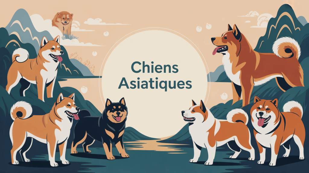 Panorama de chiens asiatiques emblématiques