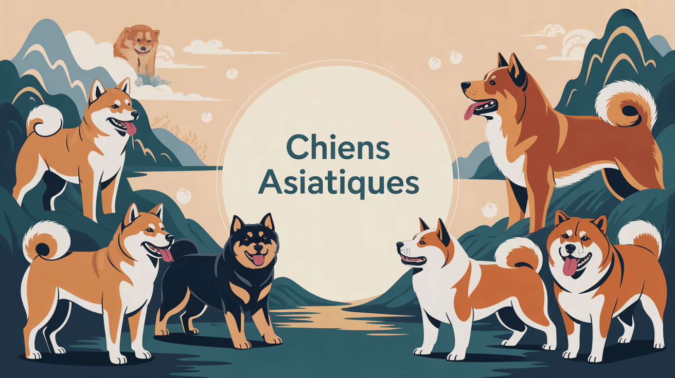 Panorama de chiens asiatiques emblématiques