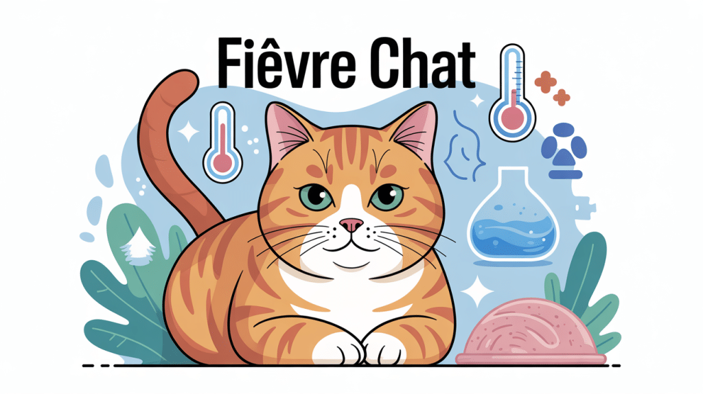 chat qui a de la fievre illustration surveillance et soin