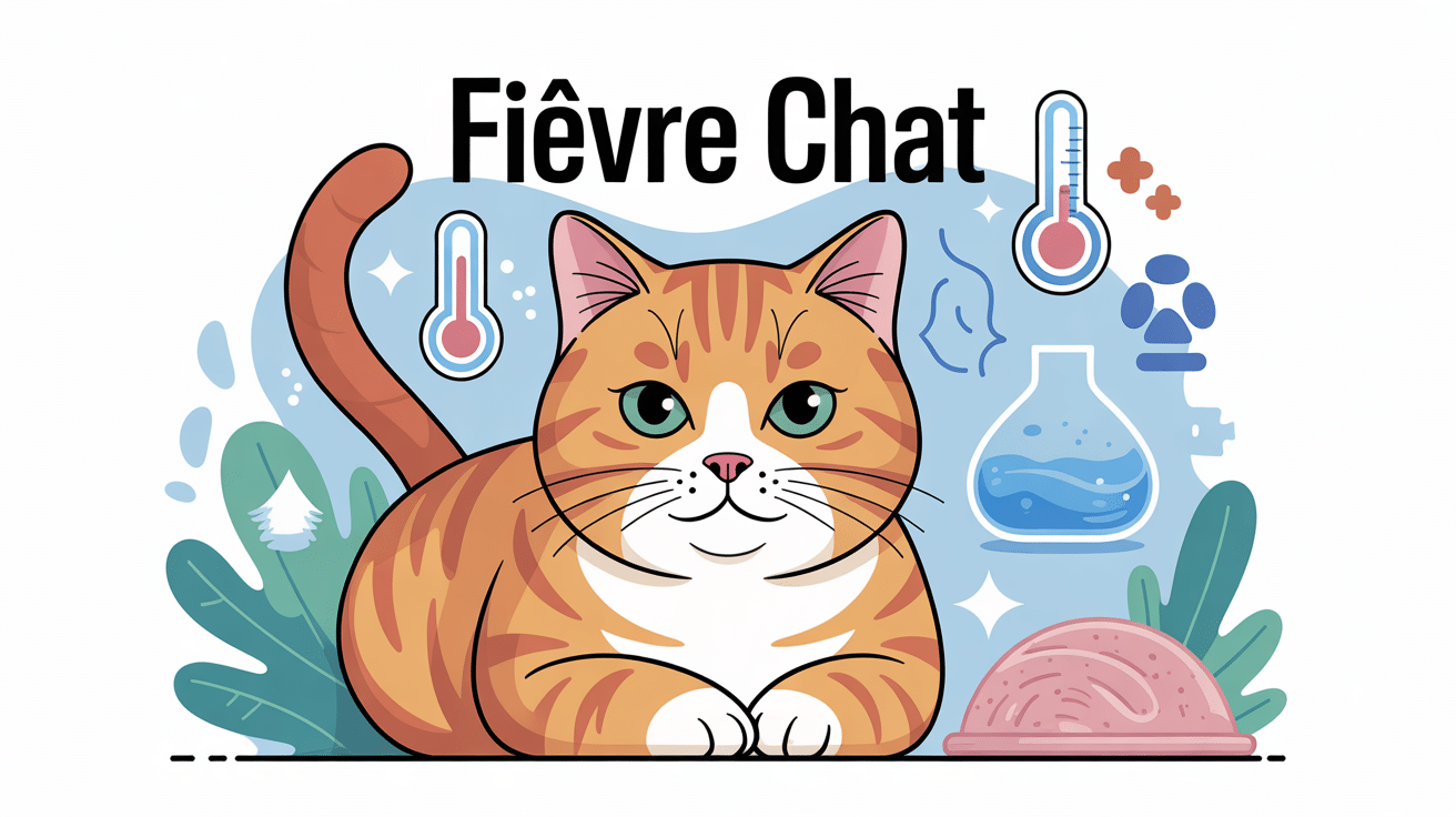 chat qui a de la fievre illustration surveillance et soin