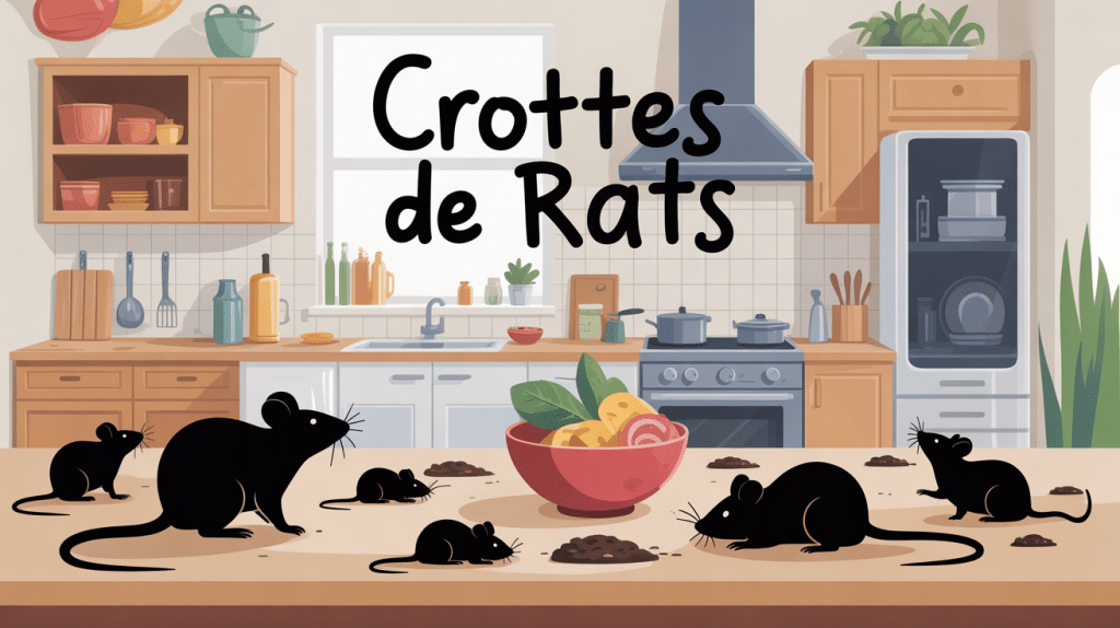 illustration crottes rats maison
