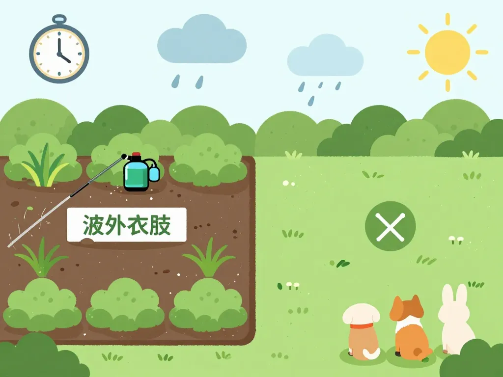 désherbant combien de temps pour les animaux schéma délai