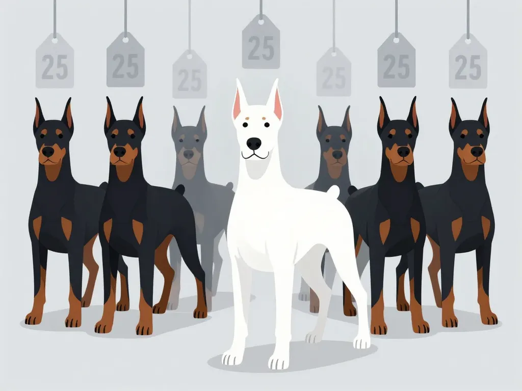 doberman blanc prix contraste pédigrée