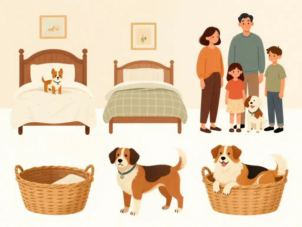 Différentes façons dormir avec son chien arrangements chambre
