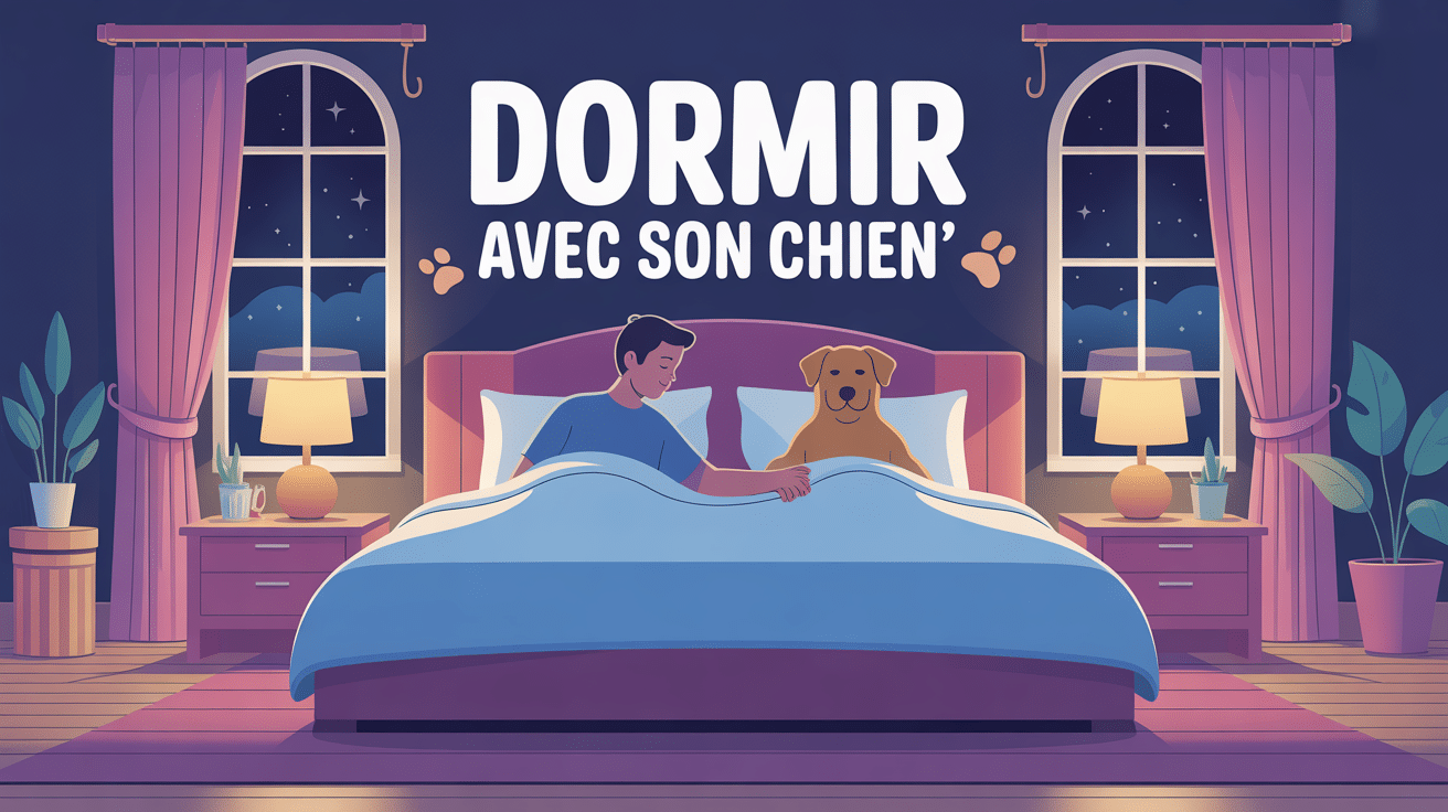 Illustration 3D doux dormir avec son chien