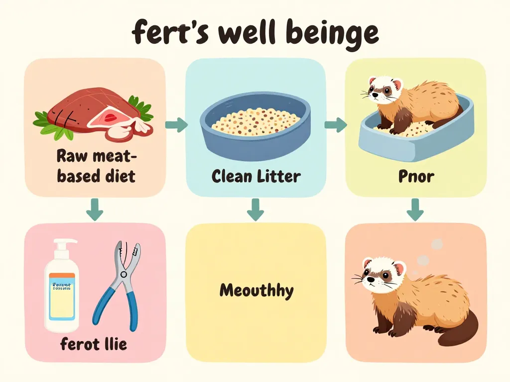 furet domestique besoins alimentaires hygiène soins