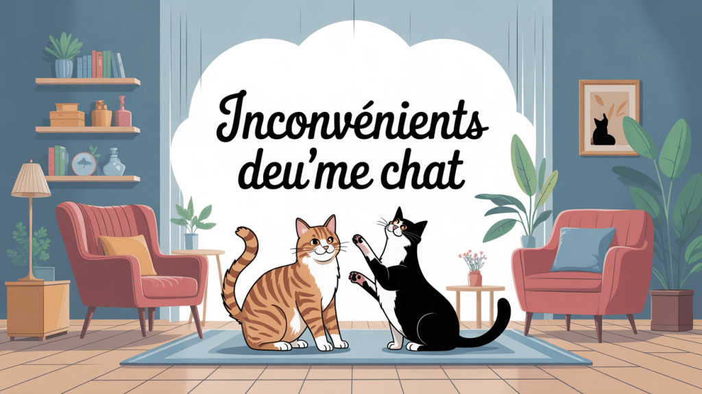inconvénients d'avoir deux chats illustration deux chats vie réelle