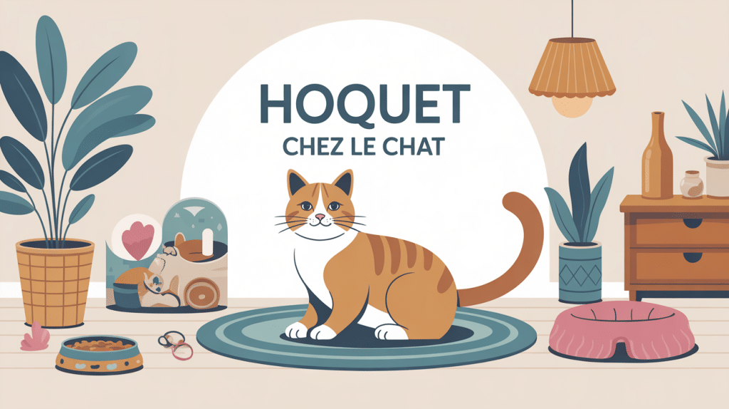 Mon chat a le hoquet illustration ambiance maison sereine
