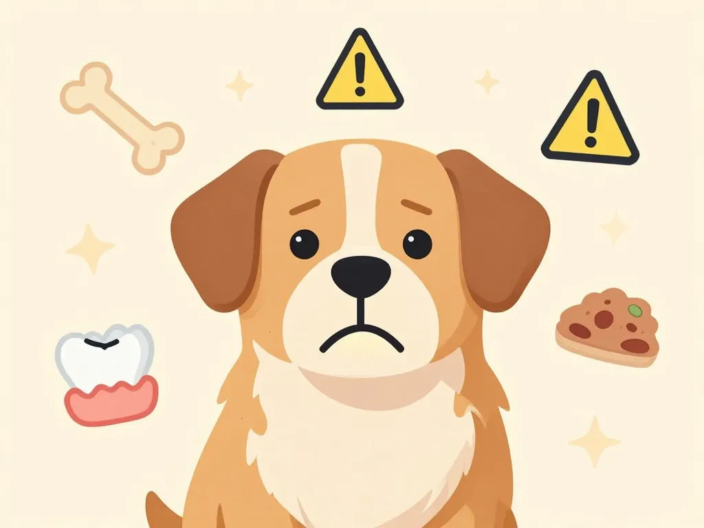 Symptômes problèmes dents des chiens illustration