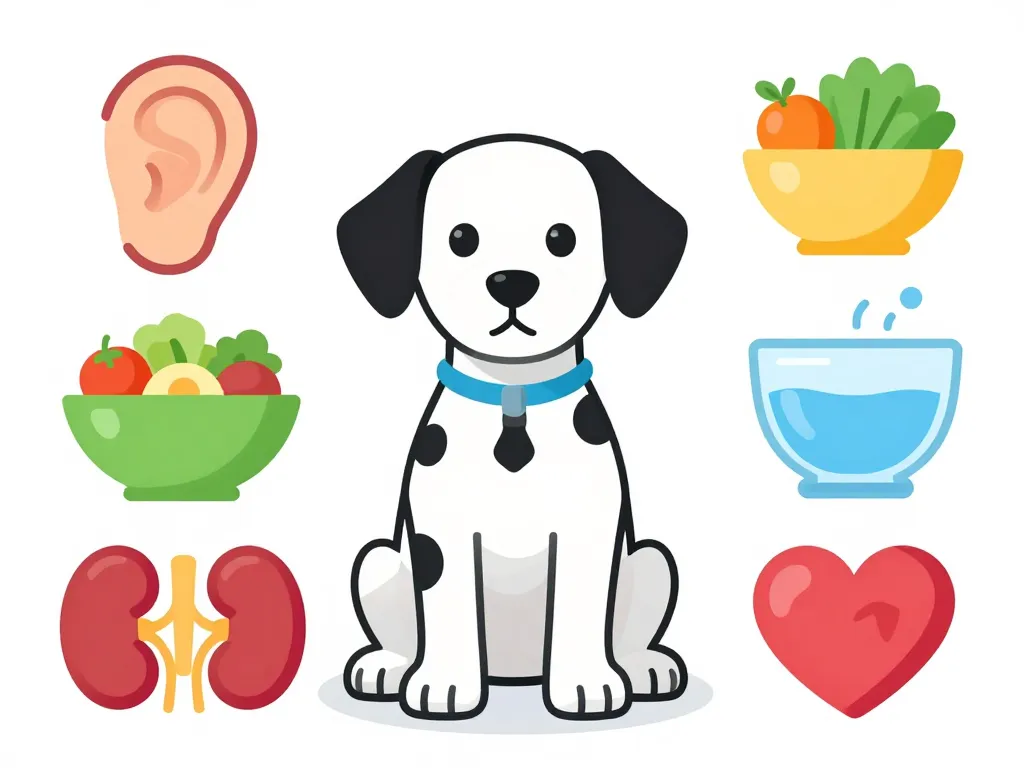 santé et besoins chiot dalmatien icônes