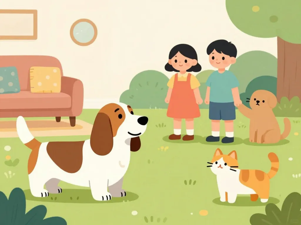 basset hound caractère sociable famille