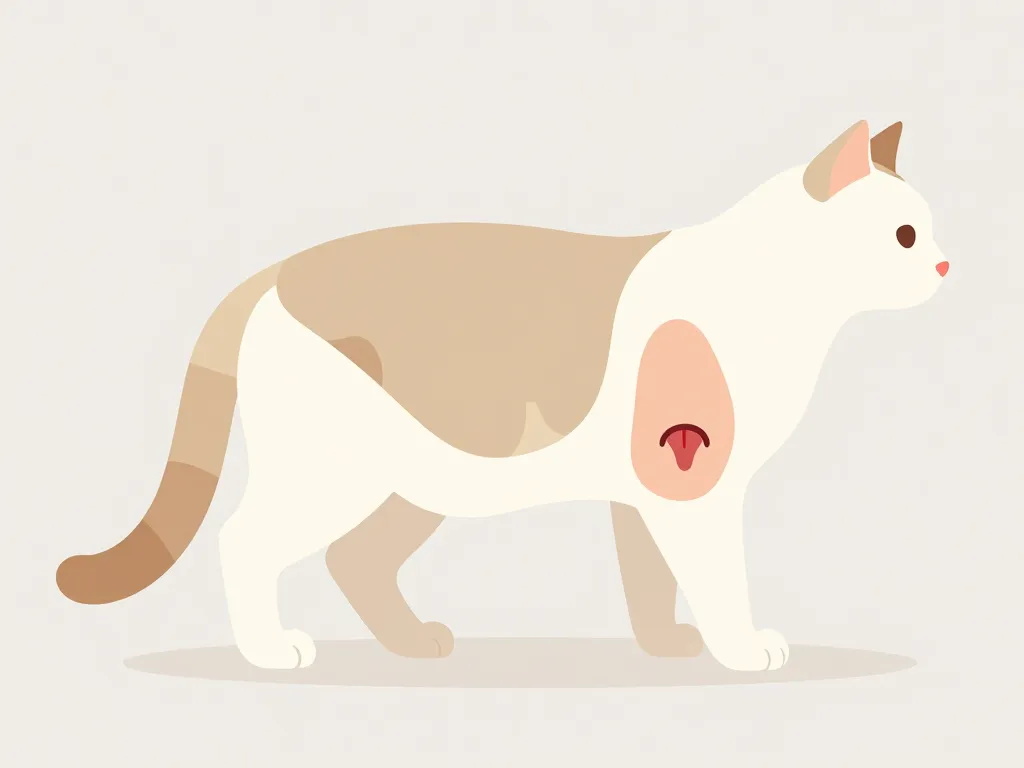 Schéma anatomie zizi chat