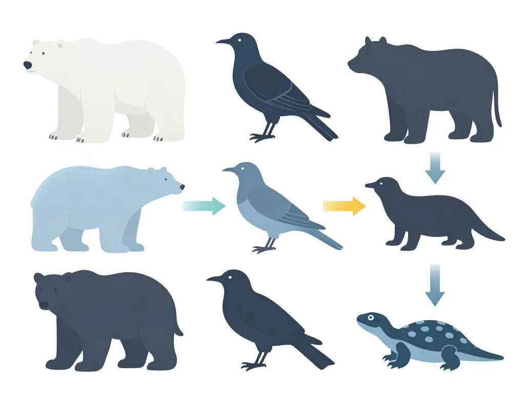 Schéma animal à peau noire protection chaleur et UV