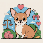 chihuahua gros rond illustration santé symbole