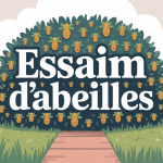 combien de temps reste un essaim d'abeille posé dans un jardin illustration vectorielle