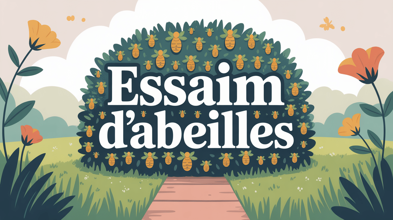 combien de temps reste un essaim d'abeille posé dans un jardin illustration vectorielle