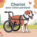 fabriquer un chariot pour chien paralysé train arrière illustration parc