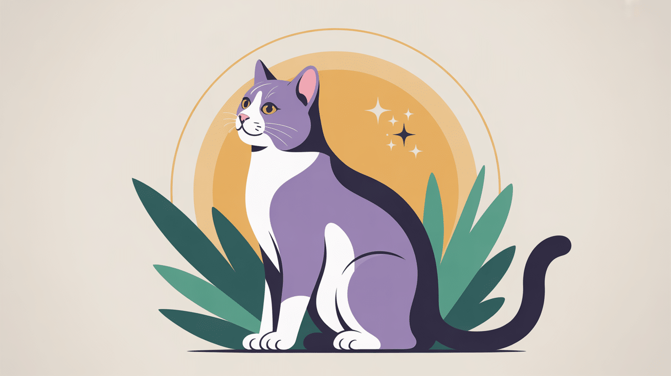 Chat assis paisible gonflement cicatrice sterilisation chat ambiance protectrice