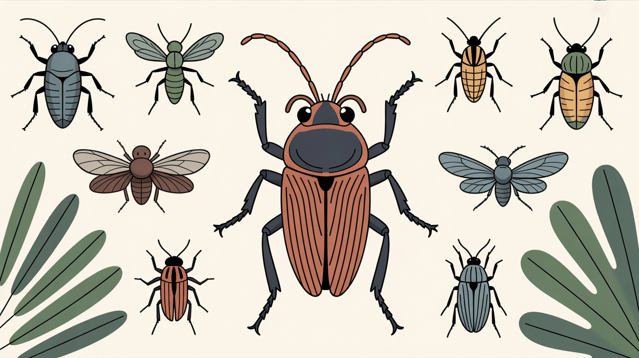 Illustration insecte ressemblant au cafard dans une cuisine moderne