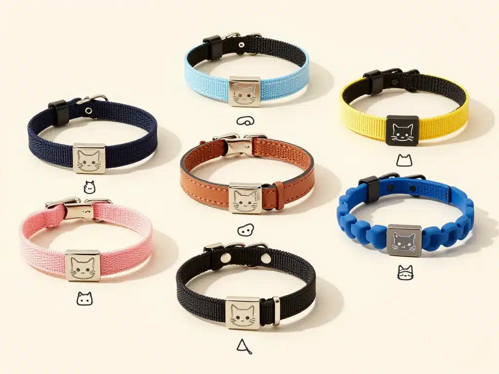 différents matériaux collier chaton personnalisable options