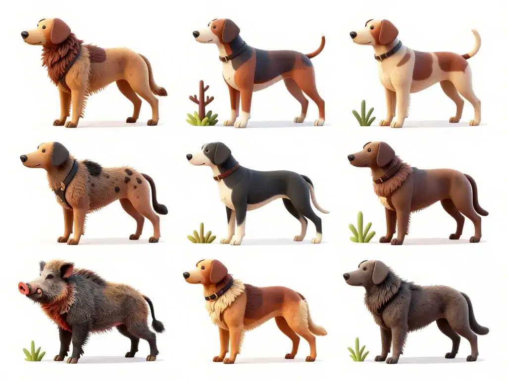 Races chien de chasse pour le sanglier présentes en forêt