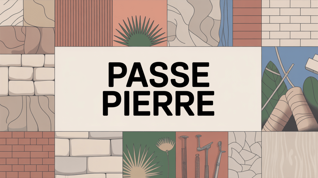Illustration passe pierre matériaux façade et déco