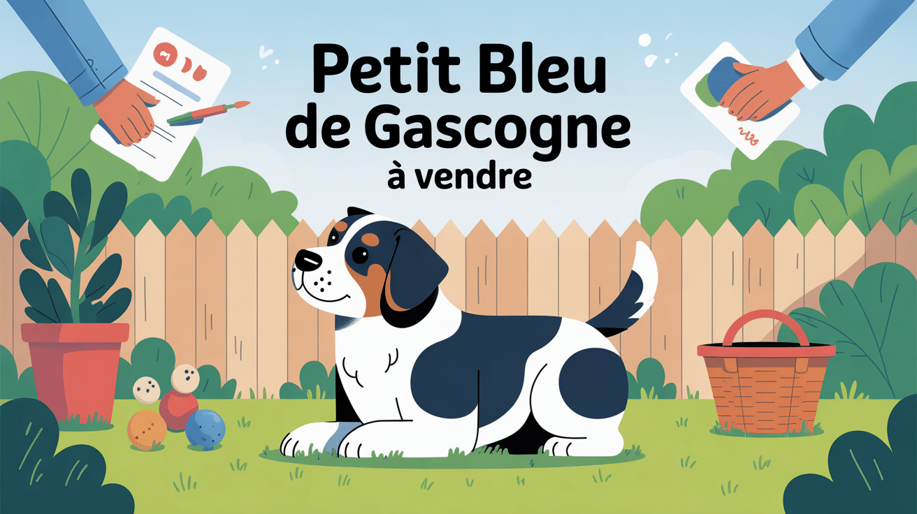 illustration guide achat petit bleu de gascogne à vendre ambiance familiale