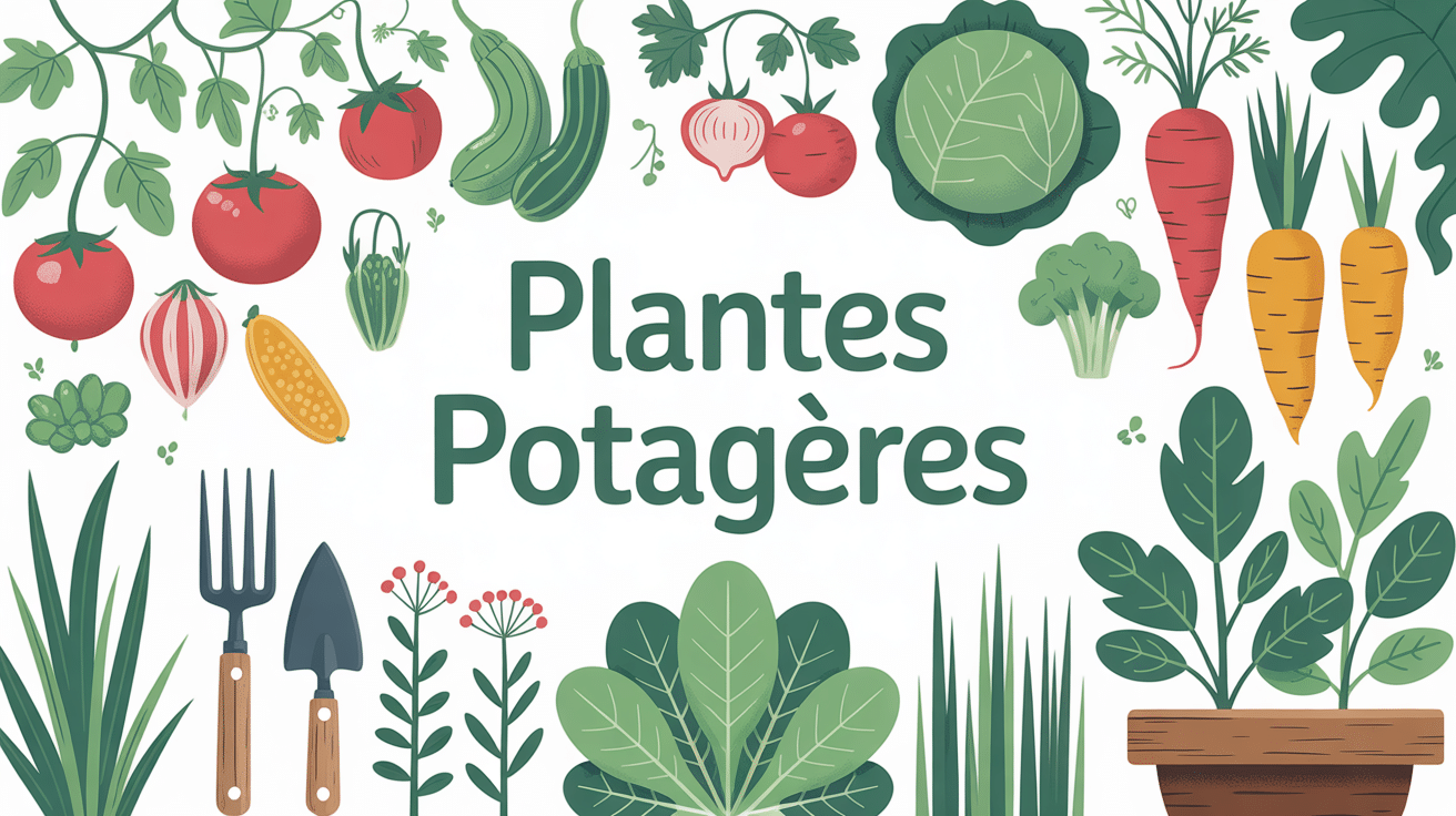 plante potagère top 7 en illustration potager varié