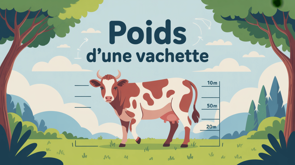 illustration du poids d'une vachette stylisée