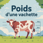 illustration du poids d'une vachette stylisée