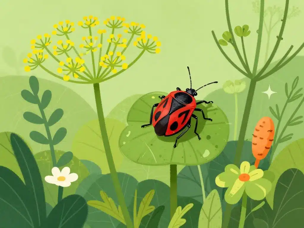 punaise arlequin nuisible ou pas insecte apiacées