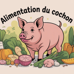 Visuel alimentation variée que mange un cochon